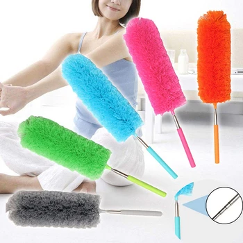 

Fashion Fiber+stainless Steel Mini Dust Mites Electrostatic Magic Mites Window Furniture Collector Brush Household Cleaning Tool