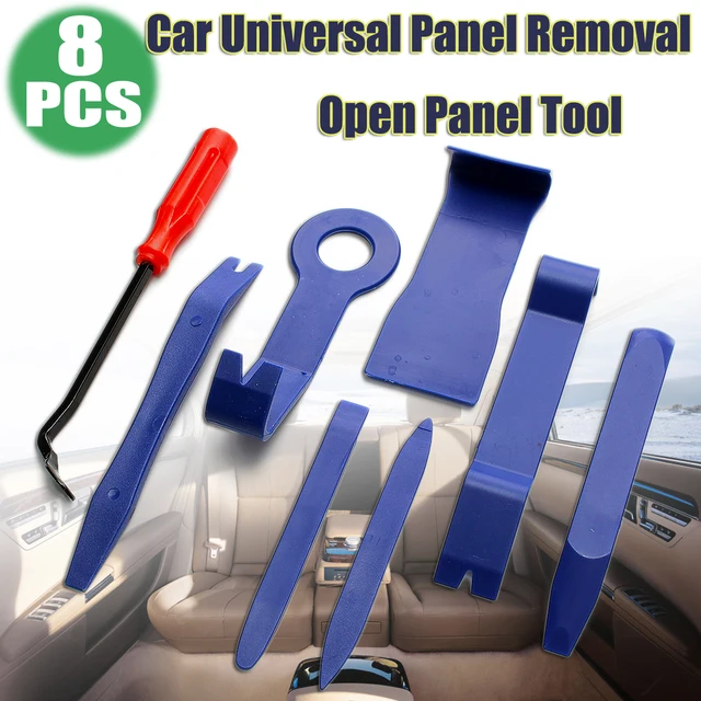 8pcs Car Interior/Exterior Remover Hard Plastic Auto Trim & Molding Set Open Removal Tools Nylon