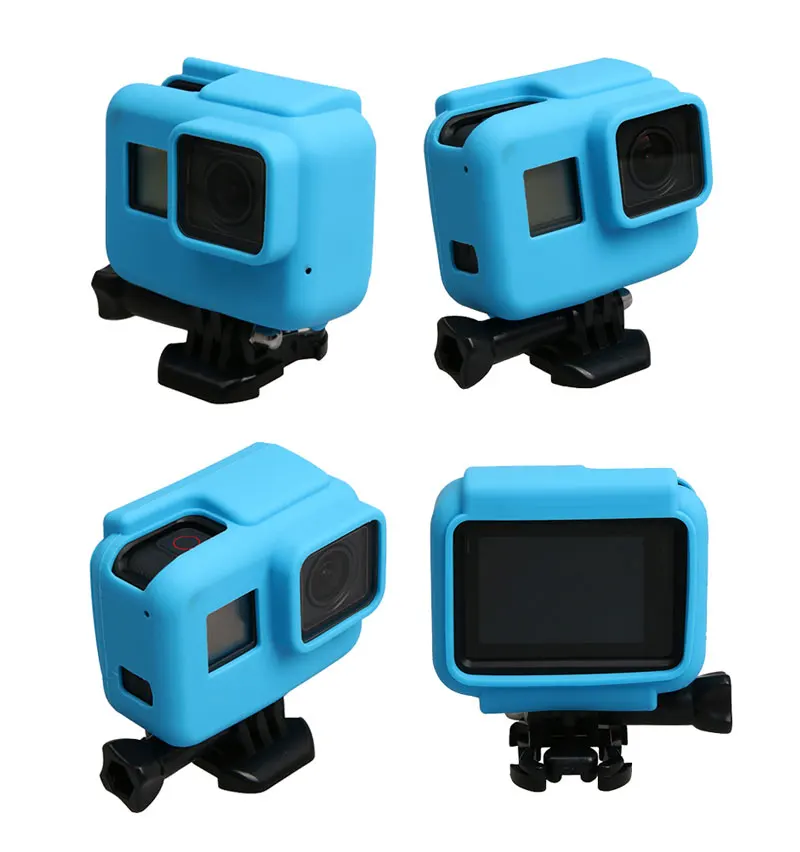 Colorful Soft Silicone Rubber Frame Protective Case for GoPro Hero 5 Black Protective Cover for Go Pro 5 Camera Accessories (8)