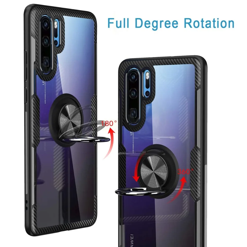 Case For Huawei P30 P20 Mate 20 Lite Pro Cover Ring Kickstand Silicone Case For Huawei Honor 20 10 Lite Pro 8X 8S 7X Play Cover (2)