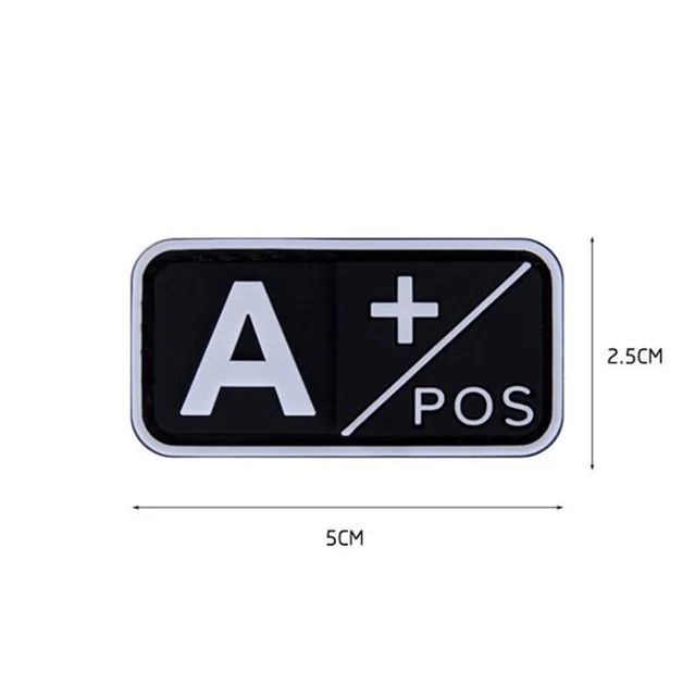 3D ПВХ A+ B+ AB+ O+ Положительный POS A-B-AB-O-отрицательный NEG Тип крови группа патч для одежды Военный резиновый нагрудный знак крючок и петля - Цвет: 25