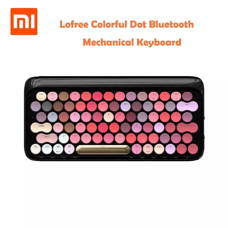 Xiaomi Lofree Беспроводная Bluetooth механическая клавиатура версия Блум Очаровательная красочная губная помада игровая клавиатура с светодиодный подсветкой