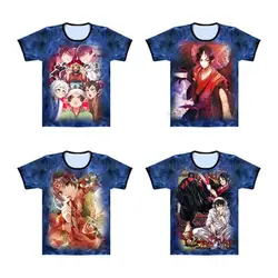 Косплей Аниме рубашка Hozuki's Coolheadedness футболки с коротким рукавом Hoozuki No Reitetsu Hozuki Hakutaku Косплей Motivs рубашки