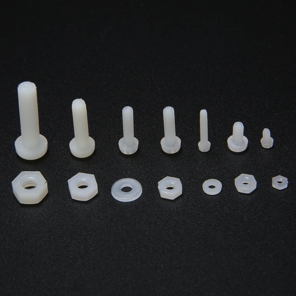 150pcs White Nylon Hex Screw M2 M2.5 M3 M4 M5 Bolt Nut Standoff Spacer Kit with Plastic Box Corrosion Resistant