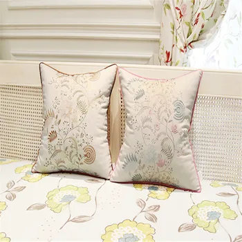 

free shipping elegance flowers throw Pillow with inner 45x45cm leaves 18inch Pillow embroidery cushion pillow car sofa decorate