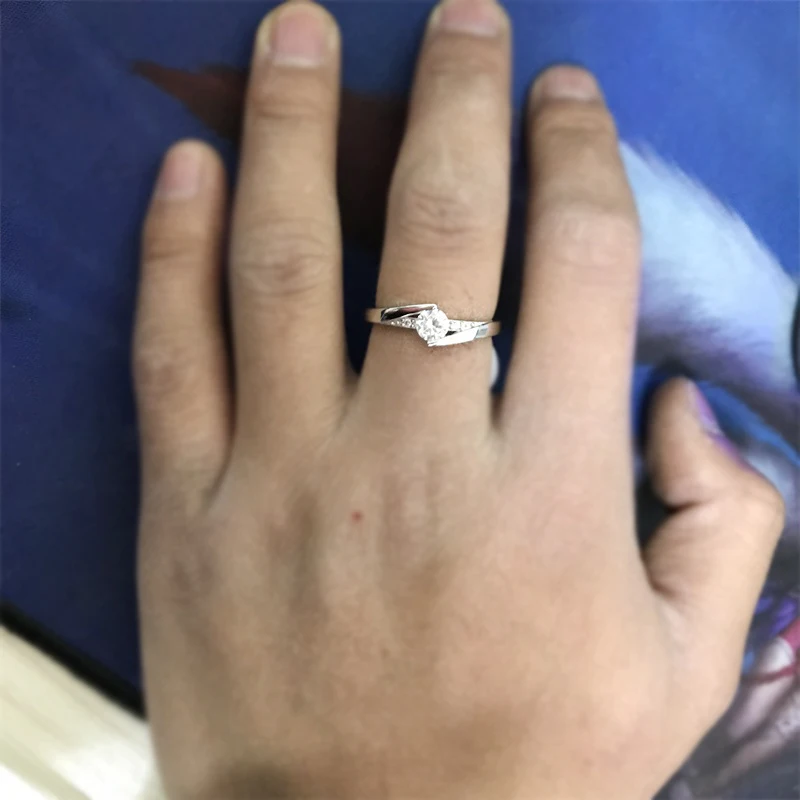 LMNZB Romantic Wedding Rings For Lover Original 925 Sterling Silver Couple Rings For Engagement Party Jewelry Wedding Bands R1-3