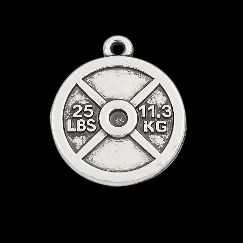 Винтажные Подвески RAINXTAR из сплава для фитнеса гантели Спортивные 25 фунтов 11 3 кг 50