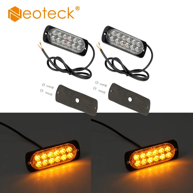 Cree Led Lights >> Us 17 99 35 Off Neoteck 2 Pcs 12v 24v Amber Recovery Strobe Light 12 Cree Led Lights Orange Grill Breakdown Flashing Lamp Emergency Light In Led Cree Led Lights >> Us 17 99 35 Off Neoteck 2 Pcs 12v 24v Amber Recovery Strobe Light 12 Cree Led Lights Orange Grill Breakdown Flashing Lamp Emergency Light In Led