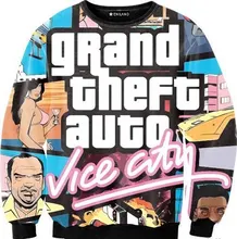 2015 neue mode gta vice city drucken 3d-sweatshirts männer/frauen Harajuku hoodies moleton masculino größe S-XXL Freies verschiffen