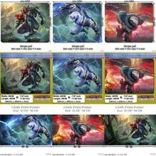 Cópia da arte Do Cartaz de League of Legends LOL Zed Pano 35 CM * 59 CM o Mestre das Sombras do Mouse Pad (28×20 22×18) Adesivo de parede