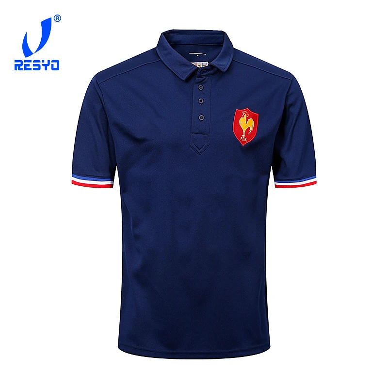 

RESYO for 6 Nations 2019 France Men's Rugby T-Shirt Training Sport Jersey Size:S-3XL Free Shipping