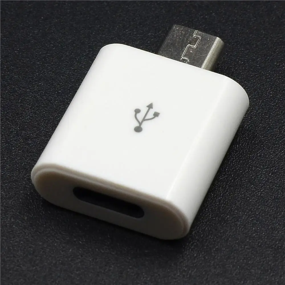 Для Apple 8 Pin женский микро USB Мужской адаптер для Android телефонов microusb телефон адаптер 8pin женский микро USB адаптер - Цвет: White