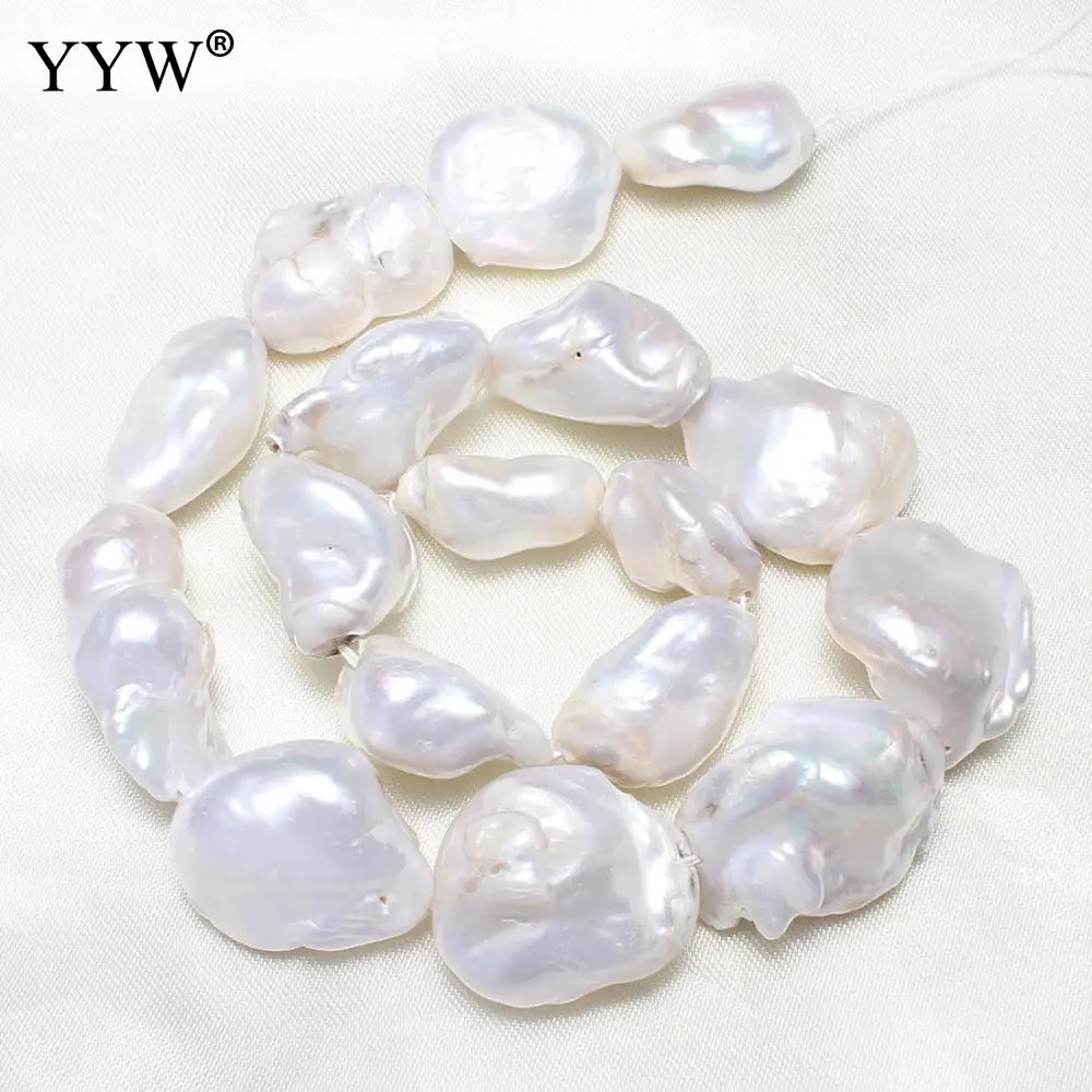 

2018 New Fashion Women's Cultured Freshwater Nucleated Pearl Beads white Pearl Beads For Making DIY Jewelry Bracelet Necklace
