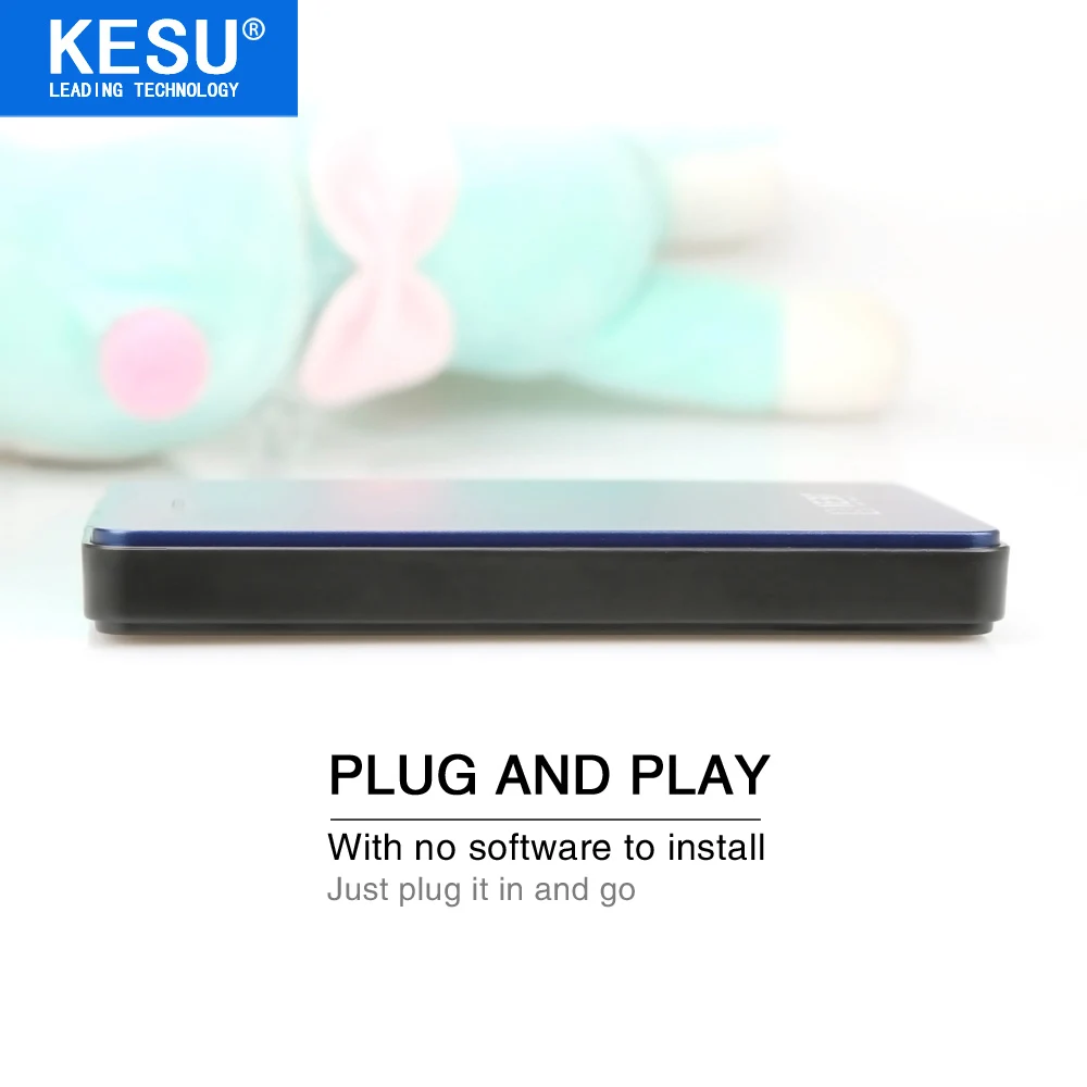KESU 2.5'' External Hard Drive 80GB 120GB 160GB 250GB 320GB 500GB Storage USB2.0 HDD Portable External HD Hard Disk for PC/Mac