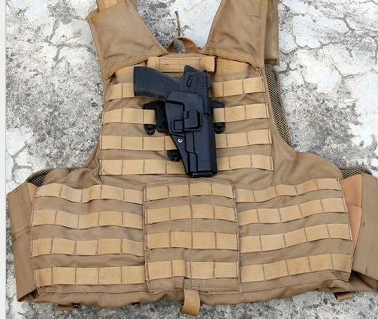 Тактический удар Боевая удар Молл адаптер кобура черные и коричневые Цвета подходит для SIG P226 HK USP Compact Беретта Глок пистолет