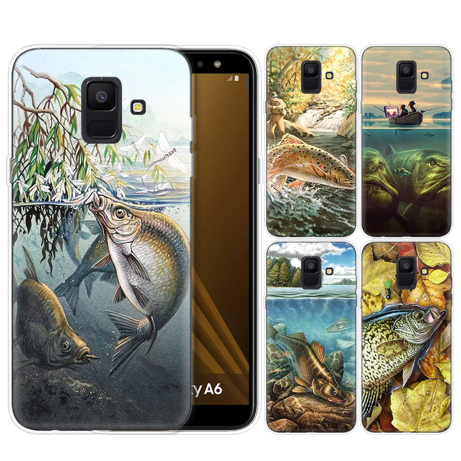 

Fishing Gear Fish Patterned Silicone Case for Samsung Galaxy A20e A80 A70 A60 A50 A40 A30 A20 A10 A9 A7 A8 A6 Plus 2018 Note 8 9