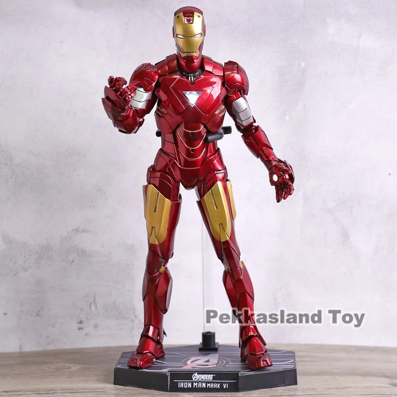 

Hot Toys Iron Man Mark VI MK 6 with LED Light PVC Action Figure Collectible Model Toy