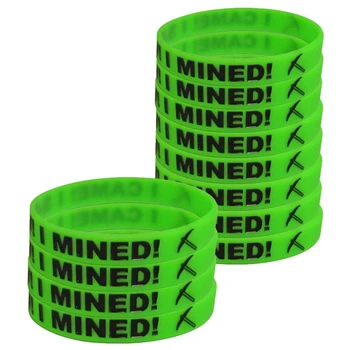 

300pcs Mining Fun game sport silicone wristband bracelet free shipping by DHL