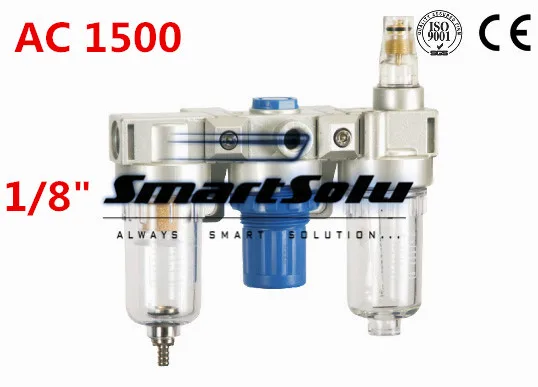 

Free Shipping Airtac Type AC1500 Air Source Treatment Units,1/8" Port Filter Regulator Lubricator Combination, FRL Union