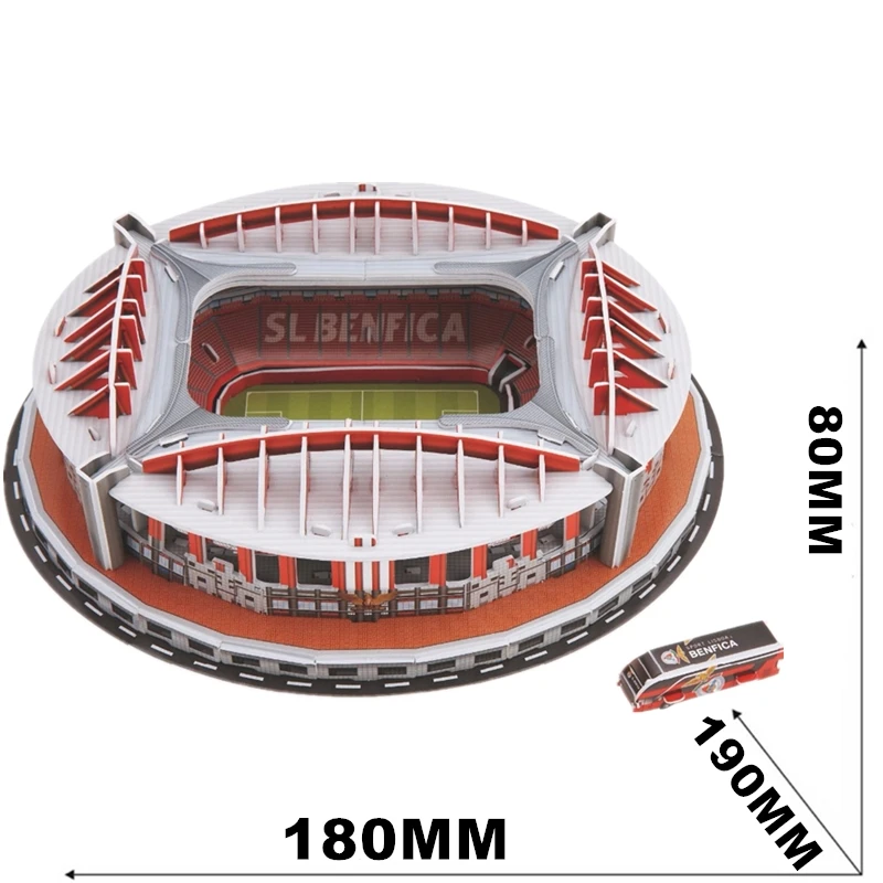 Классический пазл 3D головоломка архитектура Реал Мадрид Luz Португалия Benfica футбольные стадионы игрушечные масштабные модели наборы строительных бумаги