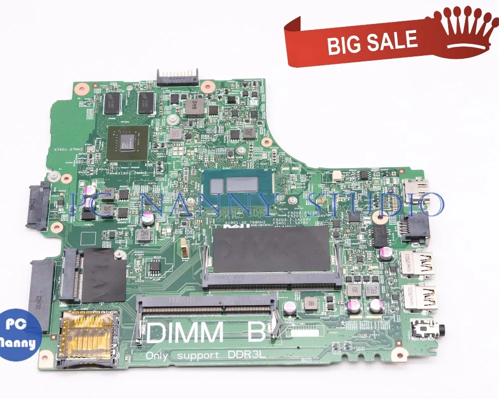 Very best  PCNANNY PWB VF0MH CN-0VCT9N VCT9N 0VCT9NFor Dell Inspiron 3437 5437 Laptop Motherboard SR16Q I3-401