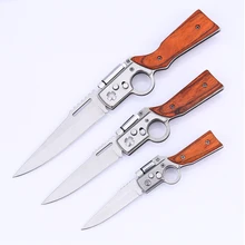 AK47 Style Multifunction LED Stainless Steel Folding Blade Knife For Outdoors Camping Survival Hardness Portable Cutting Light
