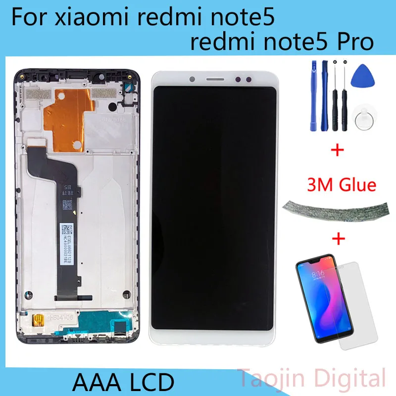 Цена 5,99 дюймовый ЖК дисплей для Xiaomi Redmi note 5 Note 5 pro кодирующий преобразователь сенсорного экрана в сборе с рамкой