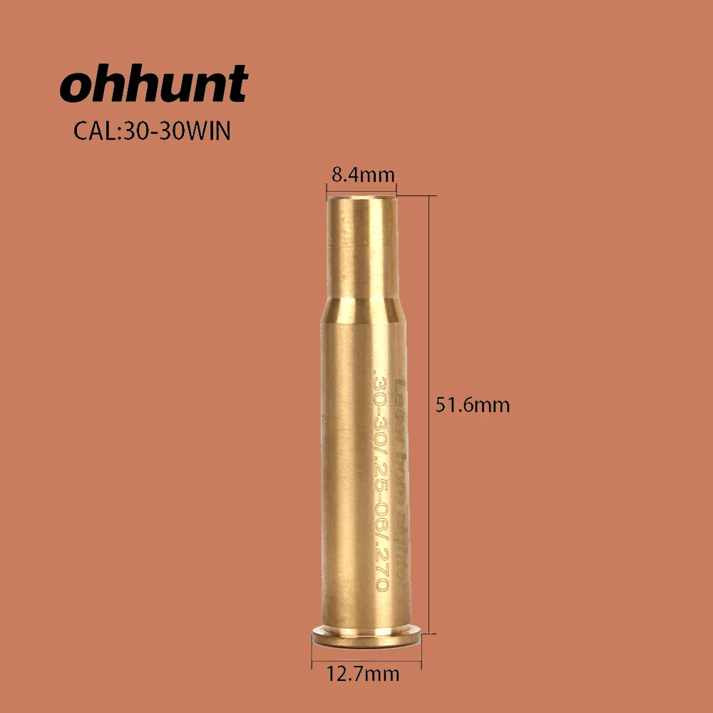 Ohhunt Охота Коллиматорный прицел отдельно Кол-во 7.62X54R 7,62X39 7X57R 8X57JRS 9,3X62 30-300WIN 6,5X55 коэф. Картридж красный лазерный Boresighter - Цвет: cal 30-30WIN