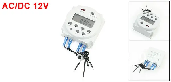 AC / DC 12V 24V AC110V AC220V 16A(8) Панель цифровой ЖК-дисплей программируемый таймер реле