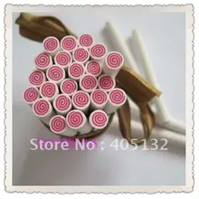 M-01 100 шт 5 мм белый и красный для кекса для глины тростника необычный дизайн ногтей Полимерная глина трость