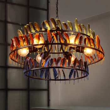 

Pendant Lights industrial air restaurant creative art lamp Nordic living room bar coffee personal feather LU719150
