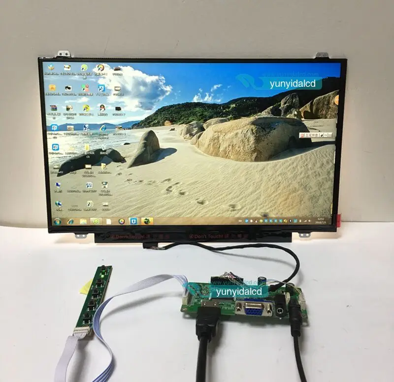 

14.0 inch 1920*1080 8 Bit Display Screen IPS 1080P HDMI VGA LCD Module Car Raspberry Pi 3 Game PS4 Monitor DIY