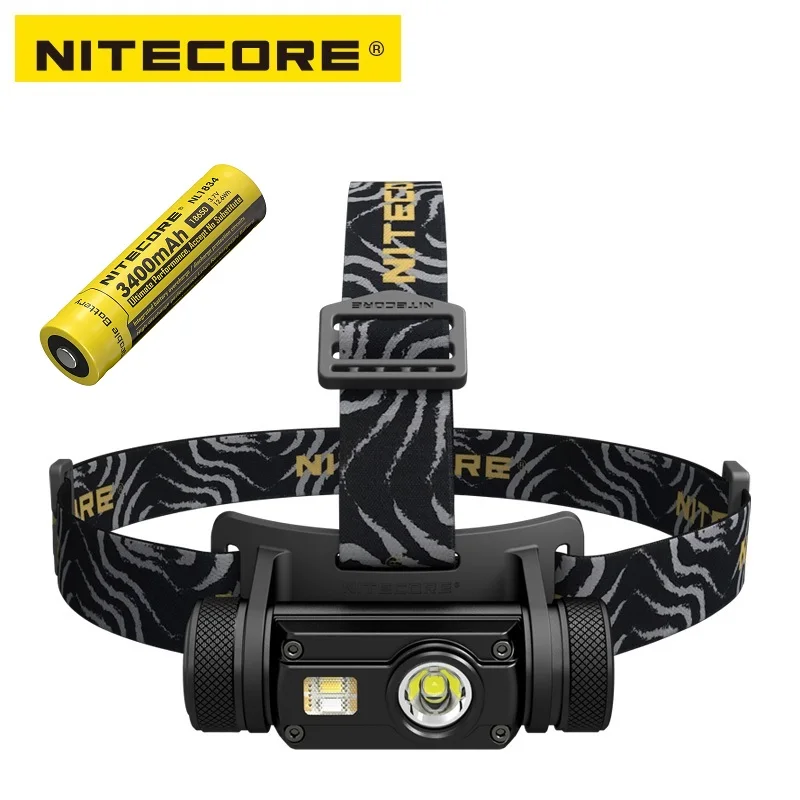 Nitecore HC65 linterna LED Cree XM-L2 U2 + CRI + LED rojo 1000lm USB recargable faro con 1 unid 3400 mAh de la batería 18650 - 1