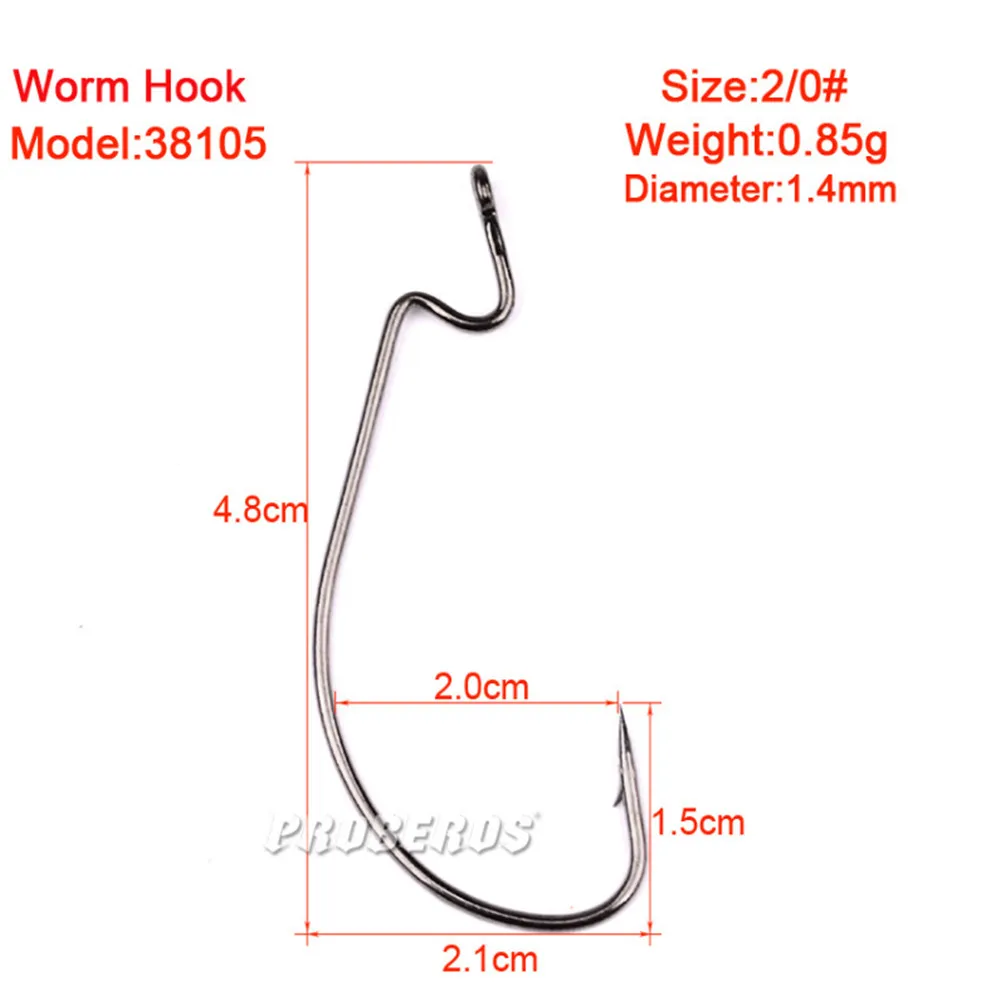 50 шт./лот Высокоуглеродистая сталь 1/0#-5/0#5 Размер рыболовные крючки джиг голова червь Pesca для мягкой приманки кривошипный червь острый крючкообразный крючок