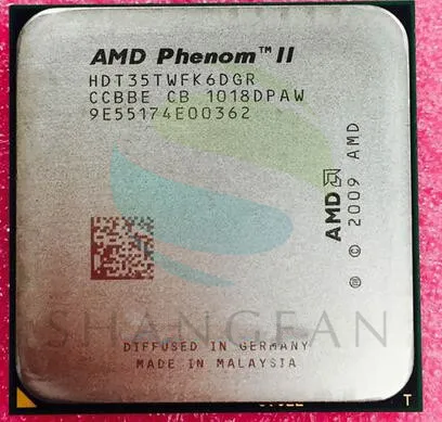 Процессор AMD Phenom X6 1035T X6-1035T 2,6 GHz шестиядерный процессор HDT35TWFK6DGR 95W Socket AM3 938pin