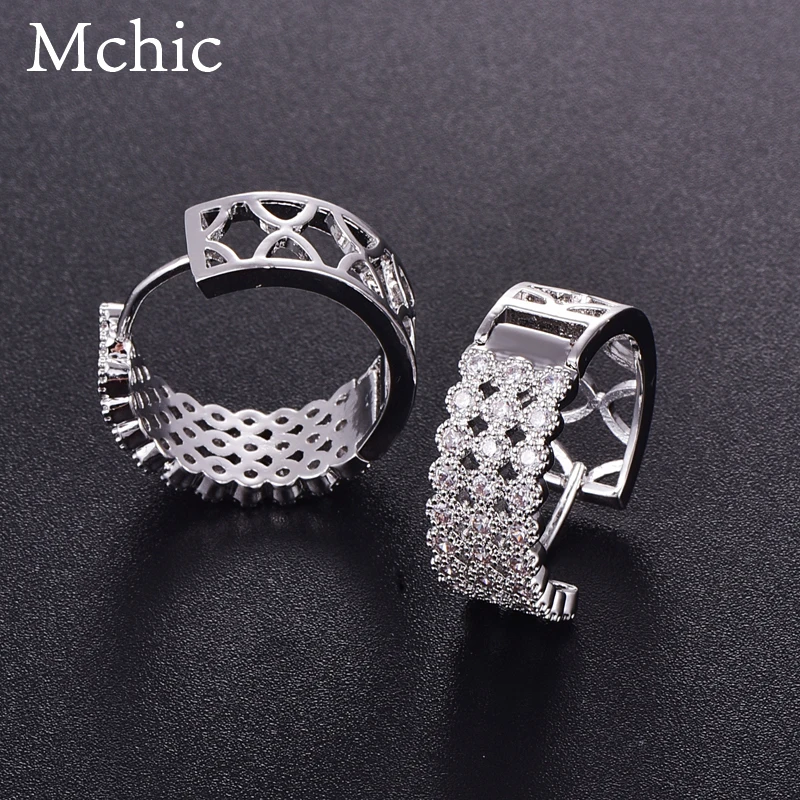 

Mchic 3 Row Tiny Cubic Zirconia Stud Earrings Classic Round Hollow Luxury Exquisite Gift Women Earrings Fashion Jewelry Brincos