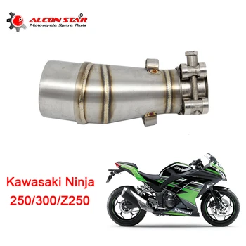 

Alconstar-Motorcycle Exhaust Muffler Middle Pipe For Kawasaki Z250 2008-15 Ninja 300 2013-16 Ninja 250R 2008-12 without exhaust
