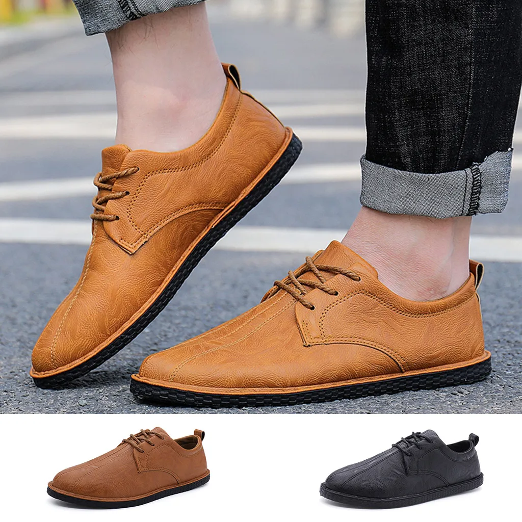 

Fashion Men's Lace Up Loafers Casual Business Leather Shoes casual shoes men sneakers sport shoes men 2018