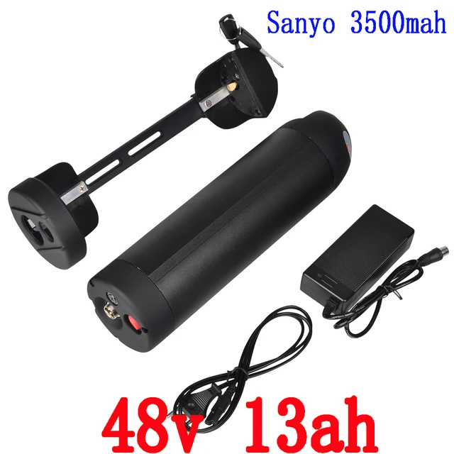 Best price at $312 Cheap Free customs tax 48V 18Ah SANYO bottle lithium battery electronic bicycle battery with fit BBS02 750W bafang motor