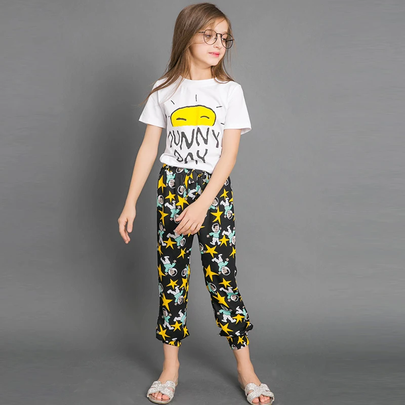 

teenage girls sets clothing little girl suits 2018 new summer big girls sets kids set suit children clothes size 4 to10 13 years