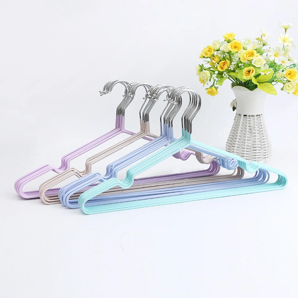 

10pcs Children Adult Clothes Hanger Clothes Drying Rack Non-Slip Metal Shirt Hook Hangers Coat Hanger Clothes Accessories Rack