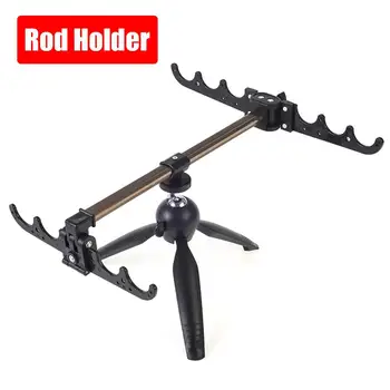 

Rod Holder Ice Fishing Triangle Rod Racks Bracket Portable Folding Flexible Camera Metal Tripod On For Winter Fishing Rod Racks