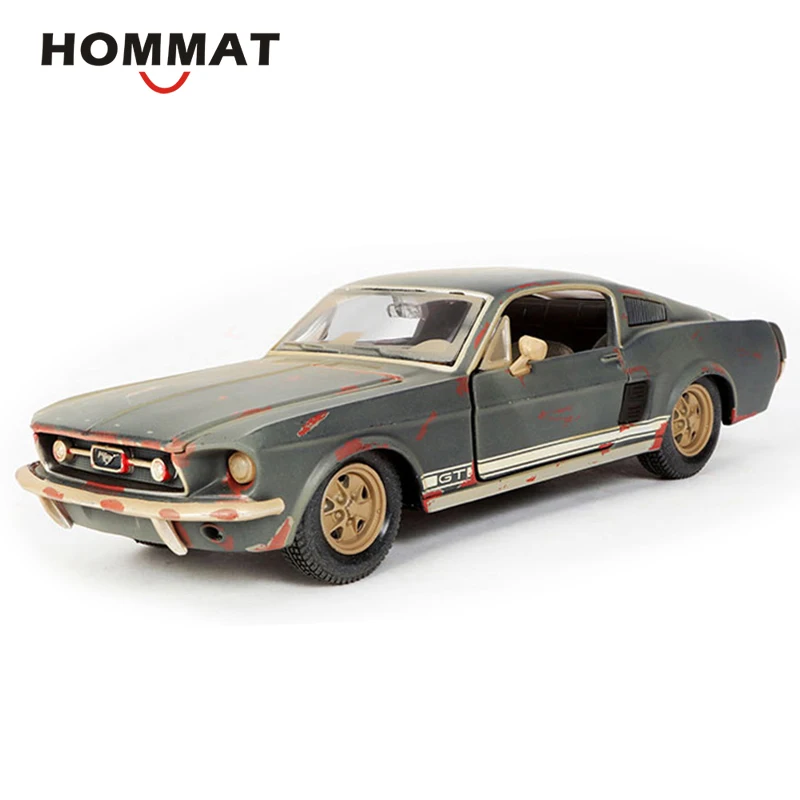 Hommate Maisto 1:24 Ford Mustang GT 1967 старые друзья сплав модель автомобиля игрушка литая модель автомобилей модель автомобиля коллекционный подарок - Цвет: Gray