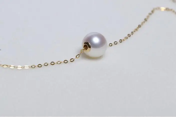free shipping Akoya pearl pendant S925 female silver K Lu Tong Jinlu clavicle Pearl Necklace Chain   free shipping