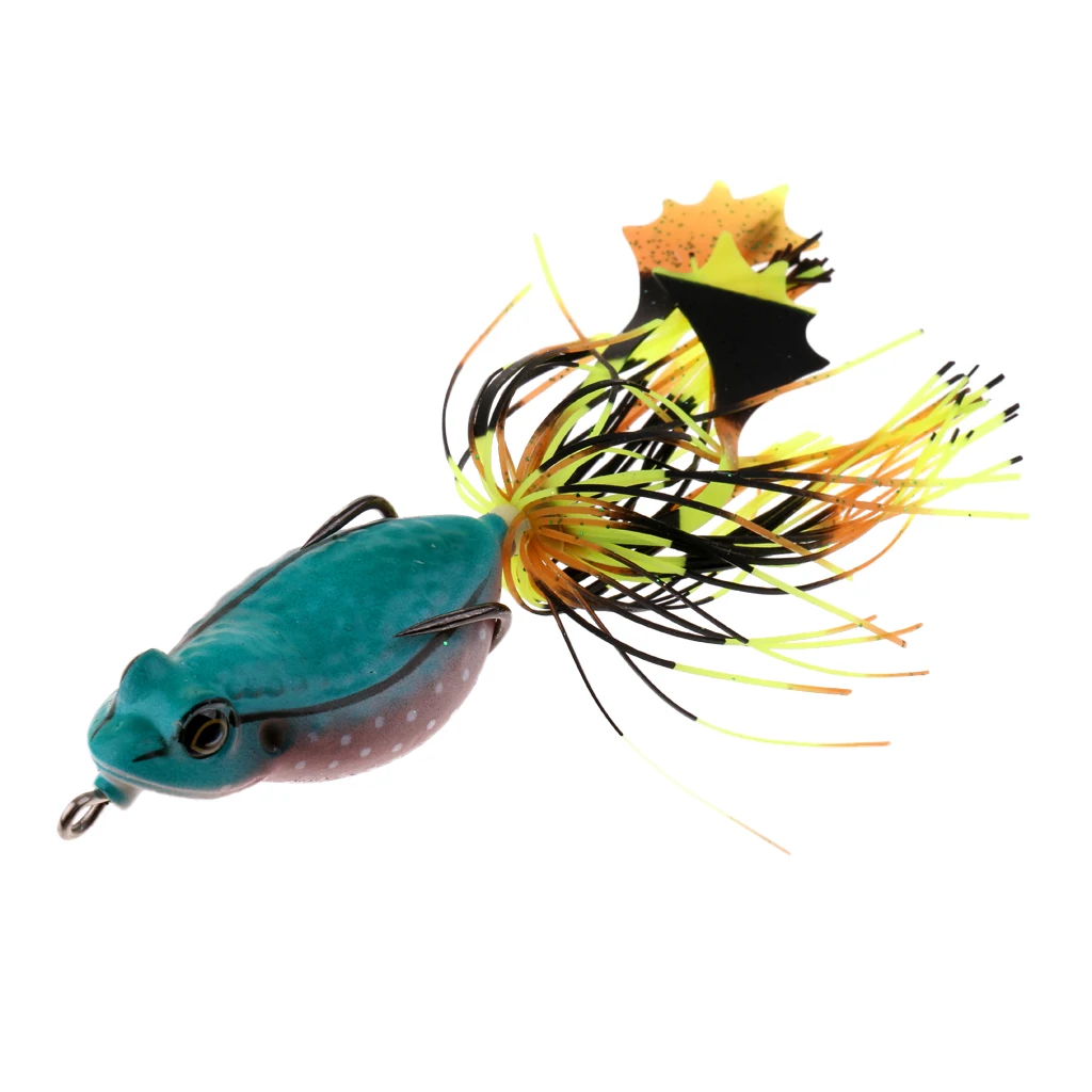 3D Frog Soft Fishing Lure Bait Floating Crankbaits Bass Pike Perch Catfish Snakehead Topwater Hollow Body Artificial Lures
