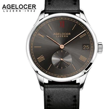 Original AGELCOER Men Brand Watch Fashion Luxury Mechanical self-winding Sapphire Watch Genuine Leather Dive 50m erkek kol saati