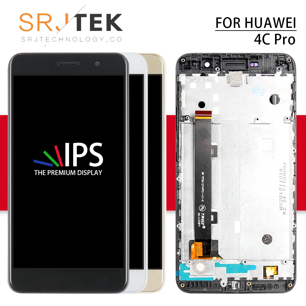

Srjtek For Huawei Honor 4C Pro TIT-L01 LCD Panel Touch Screen Digitizer Full Assembly With Frame 5.0'' For Honor 4C Pro Display