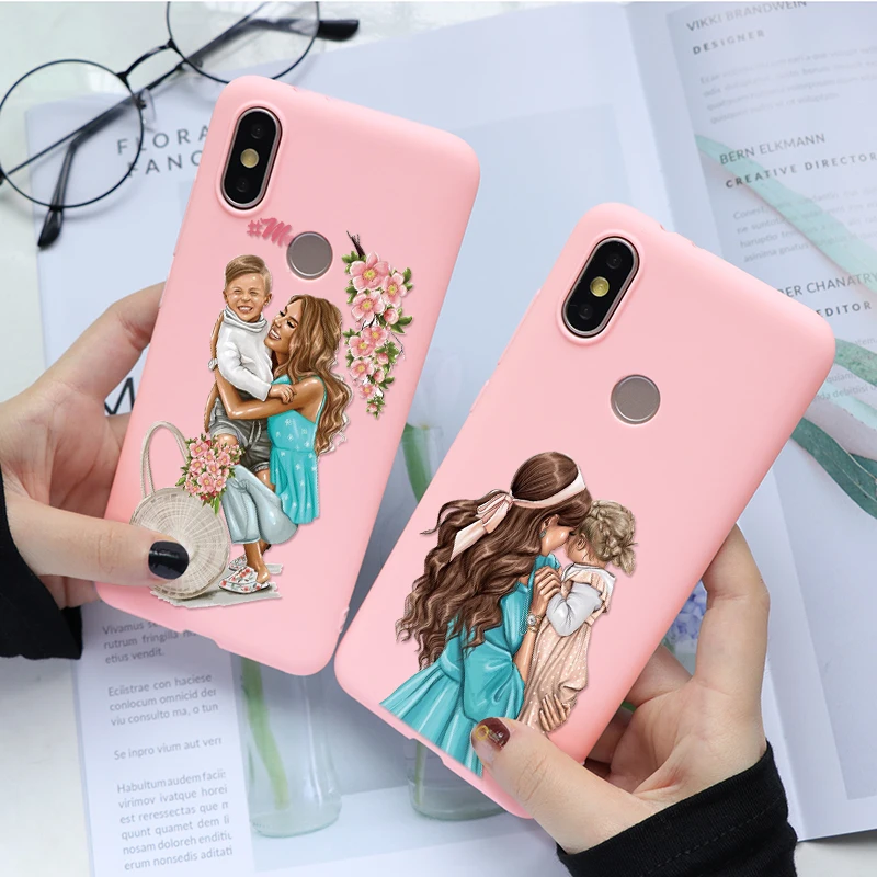 

Brown Hair Baby Mom Girl TPU Case For Xiaomi Redmi Mi 9 8 6X A1 A2 Lite 4A 4X 5 5A 6 6A Plus S2 Y2 Note 3 4X 5 6 7 Pro Case Capa