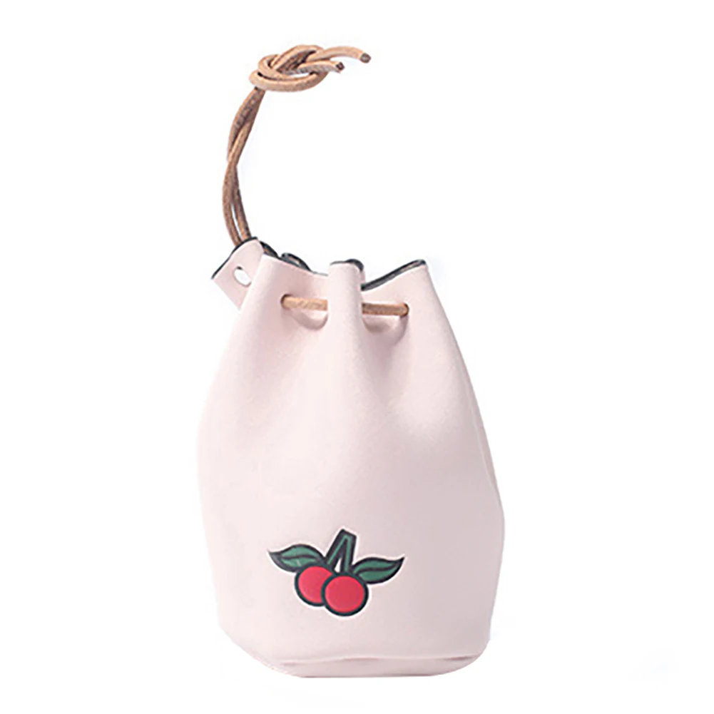 Mini Leather Cartoon Fruit Coin Purse Key Drawstring Storage Bag Purse porte monnaie enfant wallet for girls zipper pouch
