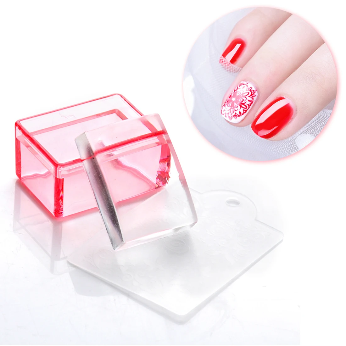 Nail Art Stamper Equipment Kit Nail Stamper with Scraper Stamping Tool